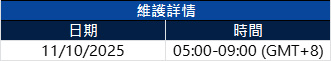 服務器升級維護通知
