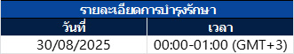 ประกาศแจ้งเตือนการอัปเกรดเซิร์ฟเวอร์