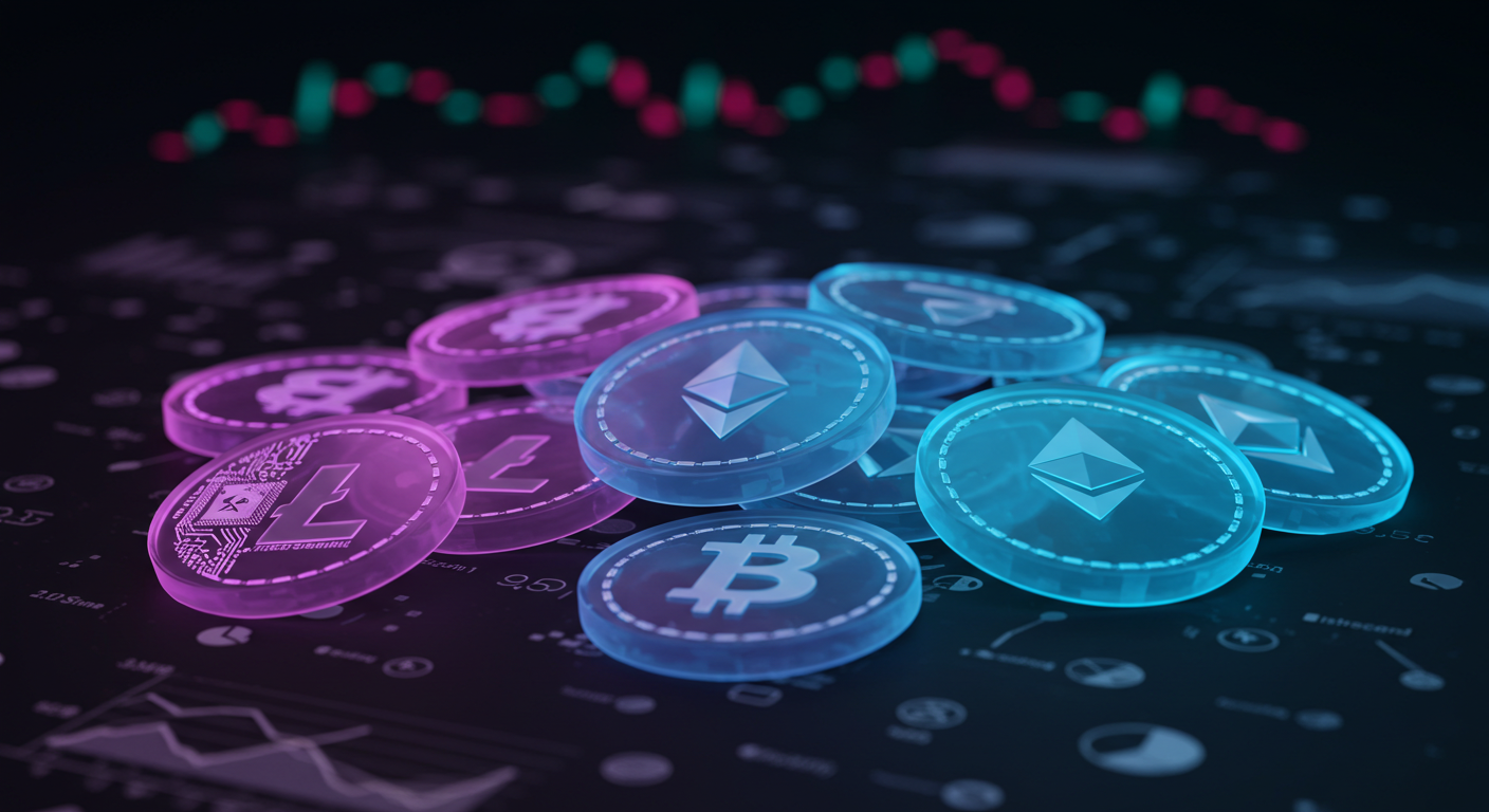 A collection of digital coints under the umbrella of cryptocurrency.