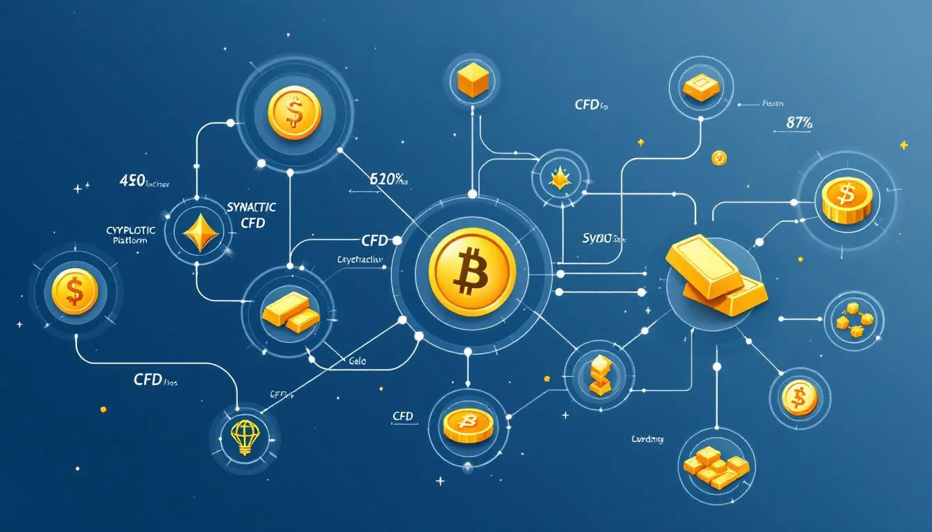 A visual representation of various trading platforms and brokers used for CFD trading.