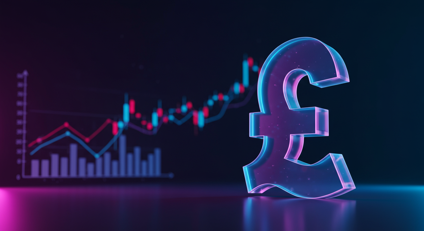 Neon 3D euro symbol with a financial chart in the background, suggesting currency markets or euro finance trends.