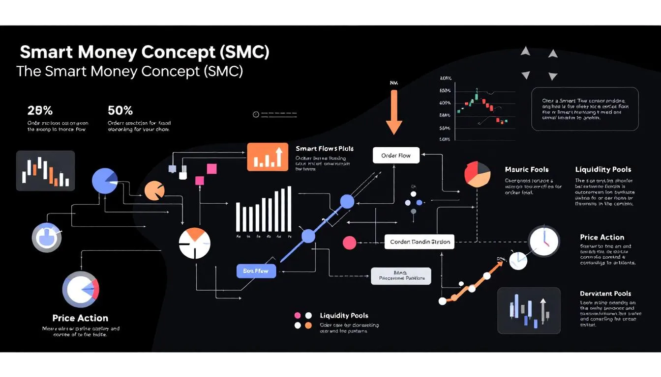 An illustration depicting the Smart Money Concept (SMC) in trading.