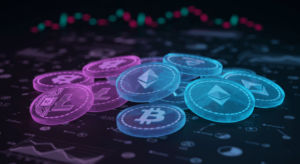 A collection of digital coints under the umbrella of cryptocurrency.