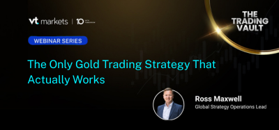 Webinar banner: The Only Gold Trading Strategy That Actually Works, featuring Ross Maxwell, Global Strategy Operations Lead.