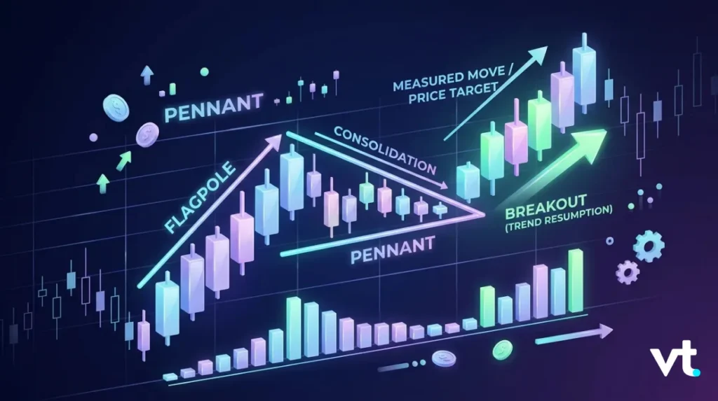 | VT Markets pennant chart pattern