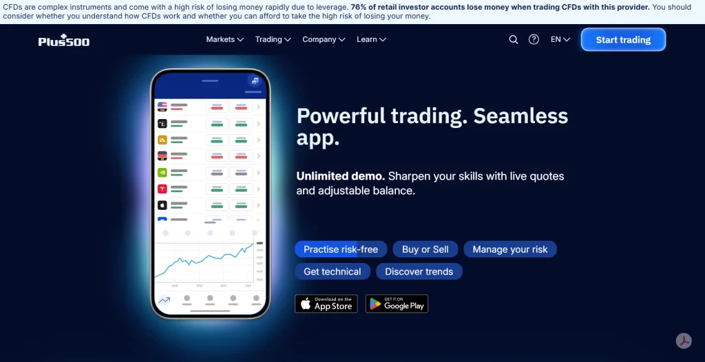 Plus500 Gold Trading App